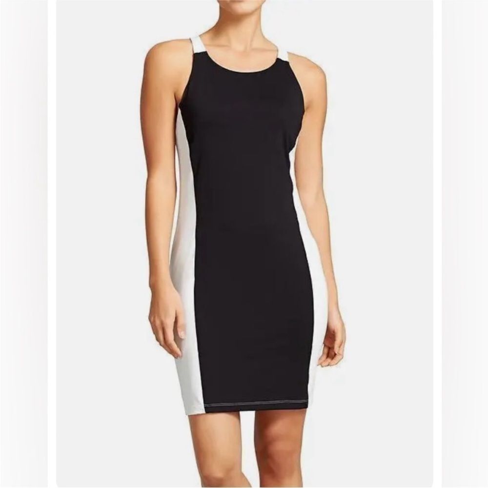 Athleta Ladies Color Block Swim Dress Black and White‎ Size XL